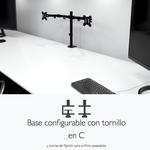 Soporte doble monitor 32 pulgadas escritorio Soporte doble monitor 32 pulgadas escritorio