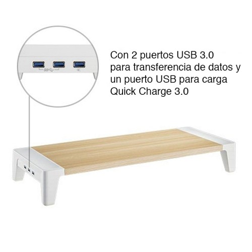 Soporte Base Monitor Escritorio con USB MVSTB145