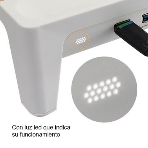 Soporte Base Monitor Escritorio con USB MVSTB145