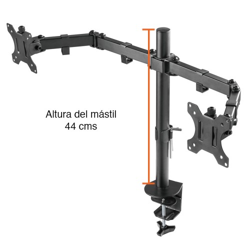 Soporte Doble Monitor Escritorio altura ajustable 13 a 27