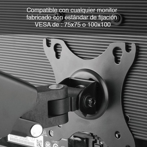 Soporte Monitor brazo articulado sobremesa escritorio 13" a 27" 