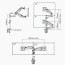 Soporte Doble Monitor Vertical y Horizontal articulado H180