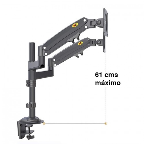 Soporte Doble Monitor Vertical y Horizontal articulado H180