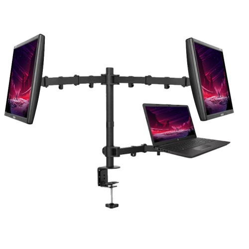 Asado Espesar Deformación Soporte Doble Monitor y Notebook brazo escritorio B50 - Newo