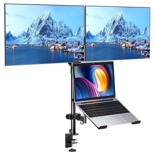 Soporte Doble 2 Monitor y Notebook brazo escritorio Soporte Doble 2 Monitor y Notebook brazo escritorio