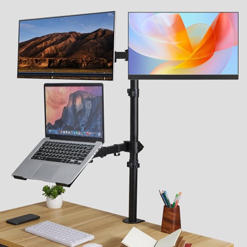 Soporte Doble 2 Monitor y Notebook brazo escritorio Soporte Doble 2 Monitor y Notebook brazo escritorio