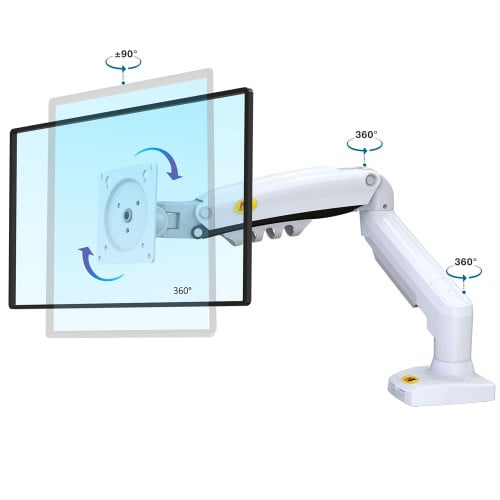 Soporte Monitor Blanco Articulado Giratorio Escritorio Soporte Monitor Blanco Articulado Giratorio Escritorio