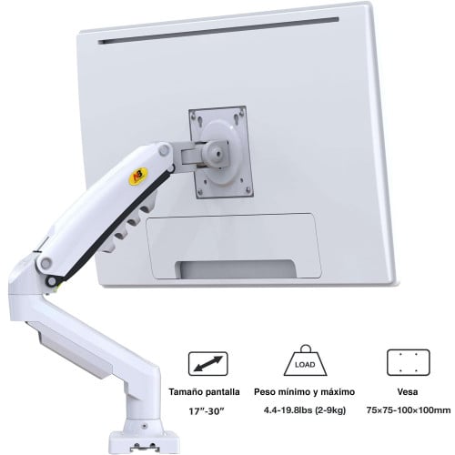 Soporte Monitor Blanco Articulado Giratorio Escritorio Soporte Monitor Blanco Articulado Giratorio Escritorio