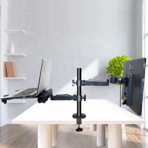 Soporte Monitor y Notebook 15.4" brazo escritorio B49