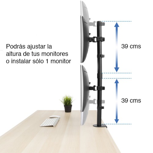 Soporte Doble Monitor y Notebook brazo escritorio B50 - Newo