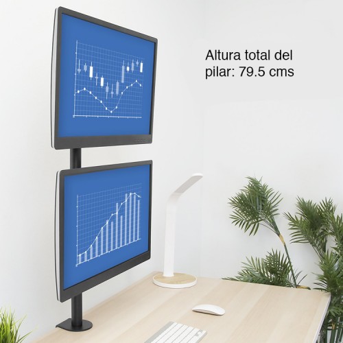 Soporte Vertical de 2 Monitores VESA - Bases para Monitores