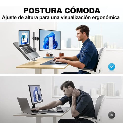 Soporte Monitor y Notebook brazo escritorio B49 Soporte Monitor y Notebook brazo escritorio B49