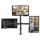 Soporte Triple Monitor escritorio 13 a 27 pulgadas