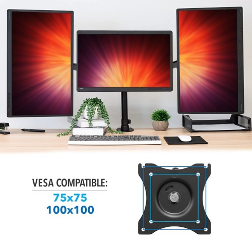 Soporte monitor triple alineacion horizontal