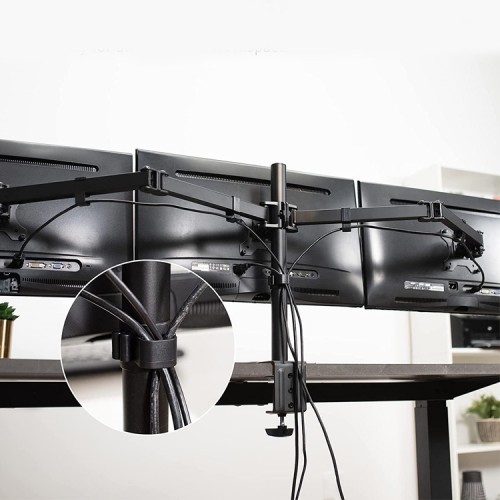 Soporte monitor triple alineacion horizontal