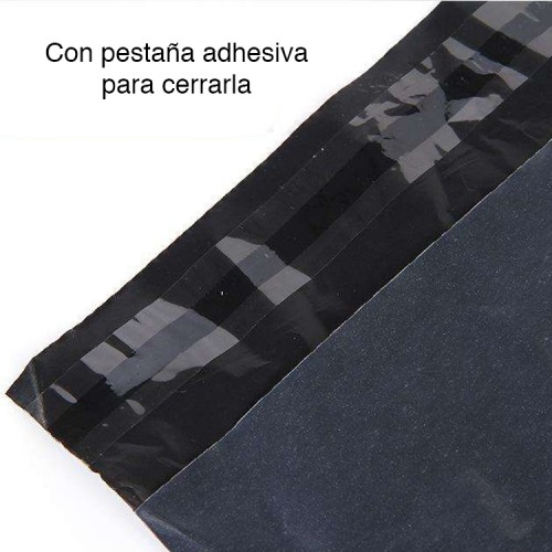Sobre bolsa negra envíos paquetería 50 x 60 cms 100u