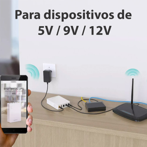 Mini UPS para router 5V / 9V / 12V 18W 1000mAh Mini UPS para router 5V / 9V / 12V 18W 1000mAh