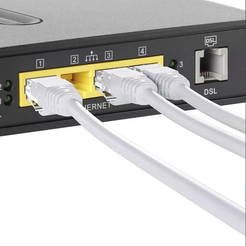 Cable de red 1 metro cat 5e RJ45 Lan Blanco