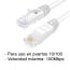 Cable de red 1 metro cat 5e RJ45 Lan Blanco