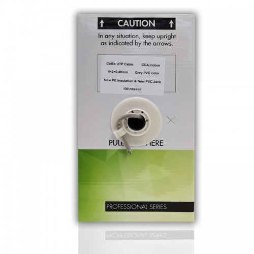 Caja cable de red 100 metros cat 5e Gris