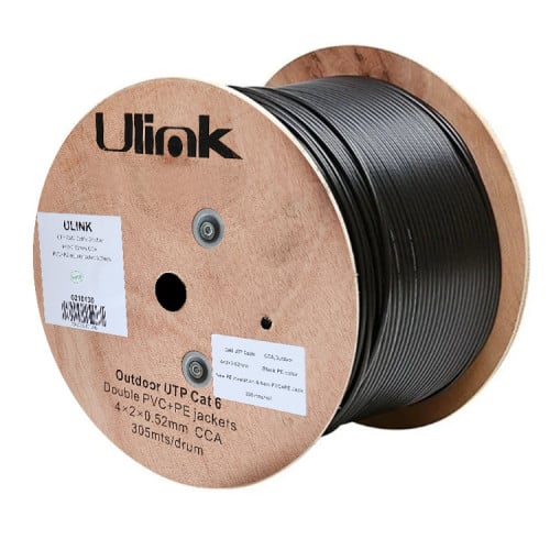 Carrete cable de red Exterior Cat 6 de 305 metros 