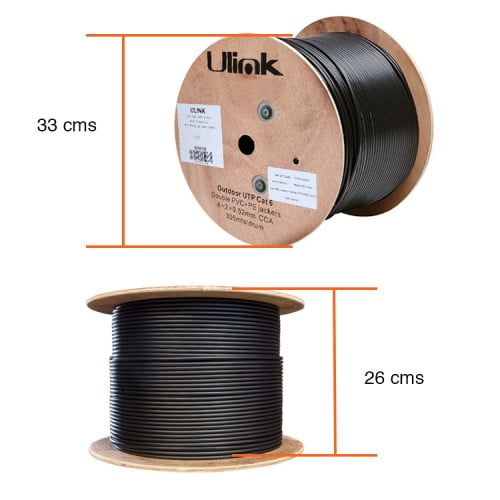 Carrete cable de red Exterior Cat 6 de 305 metros 
