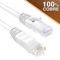 Cable de red 3 metros cat 6 100% cobre Blanco