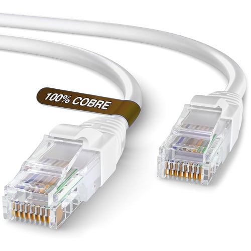 Cable de red 10 metros cat 6 100% cobre Blanco Cable de red 10 metros cat 6 100% cobre Blanco
