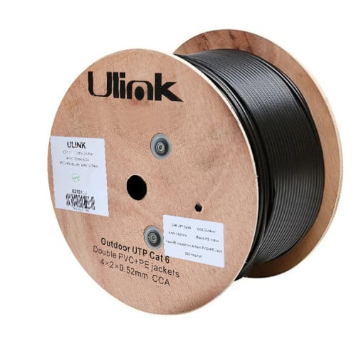 Cable de red 100% cobre cat 6 exterior 100 mts Cable de red 100% cobre cat 6 exterior 100 mts