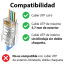 Conector RJ45 Pass Through cat 6 x 10u