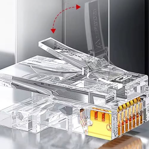 Conector RJ45 Pass Through cat 6 x 10u