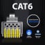 Conector RJ45 Pass Through cat 6 x 10u