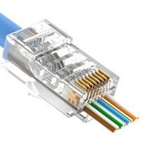 Conector RJ45 Pass Through cat 6 x 10u
