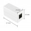 Copla RJ45 Cat 6 Extensión cable red blanca