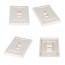 Faceplate RJ45 Doble Tapa frontal cable red 2 puertos