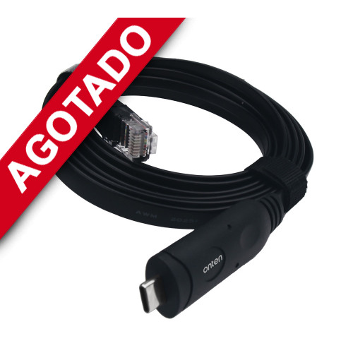 Cable de consola USB C a RJ45 de 1.5 mts