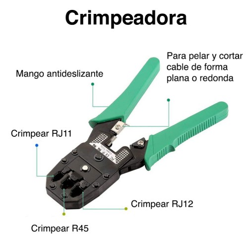 Kit herramientas reparación Redes 12 accesorios