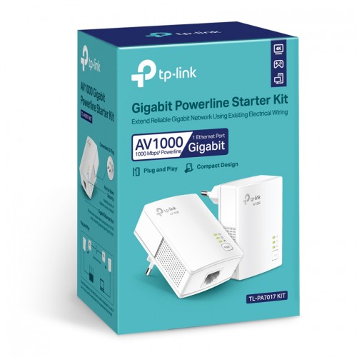 Kit Powerline con puerto Gigabit Mini AV1000 TL-PA7017