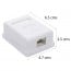 Roseta Caja RJ45 pared Cat 6 simple blanca
