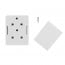 Roseta Caja RJ45 pared Cat 6 simple blanca