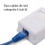Roseta Caja RJ45 pared Cat 6 simple blanca