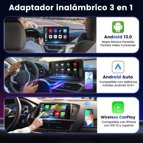  CarlinKit Android 13.0 AIBox para auto con CarPlay Cableado SALDO ***