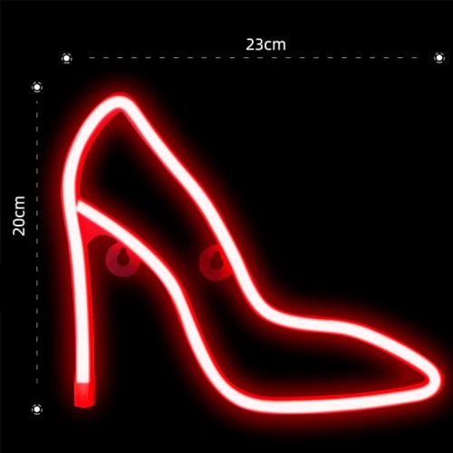 Letrero Led Neon Par Taco Tacon Zapato Rojo Letrero Led Neon Par Taco Tacon Zapato Rojo