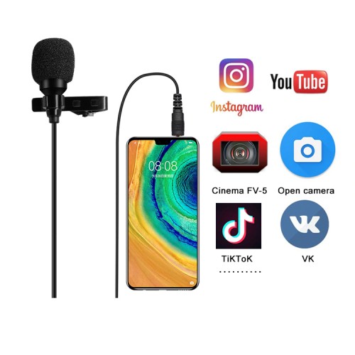 Micrófono lavalier solapa Auxiliar DSLR TRRS Ulanzi