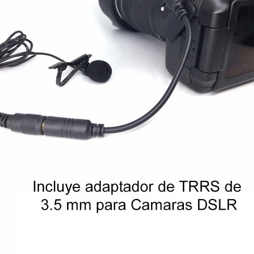 Micrófono lavalier solapa Auxiliar DSLR TRRS Ulanzi