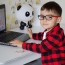 Lentes descanso Niños anti Luz azul Pantallas Negro Rojo
