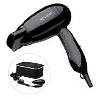 Secador de pelo de viaje plegable con cepillo y bolso