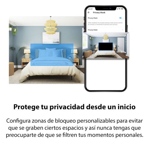Cámara de seguridad Wifi 2K IA Llanto bebé