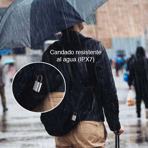 Candado con huella digital recargable resistente al agua