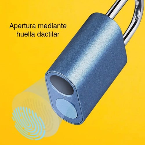 Candado con huella digital recargable resistente al agua